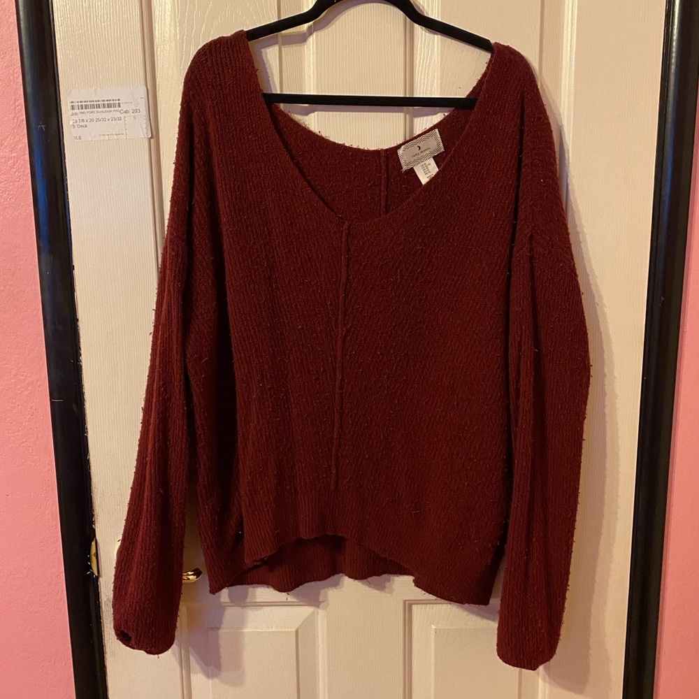 Burgundy sweater